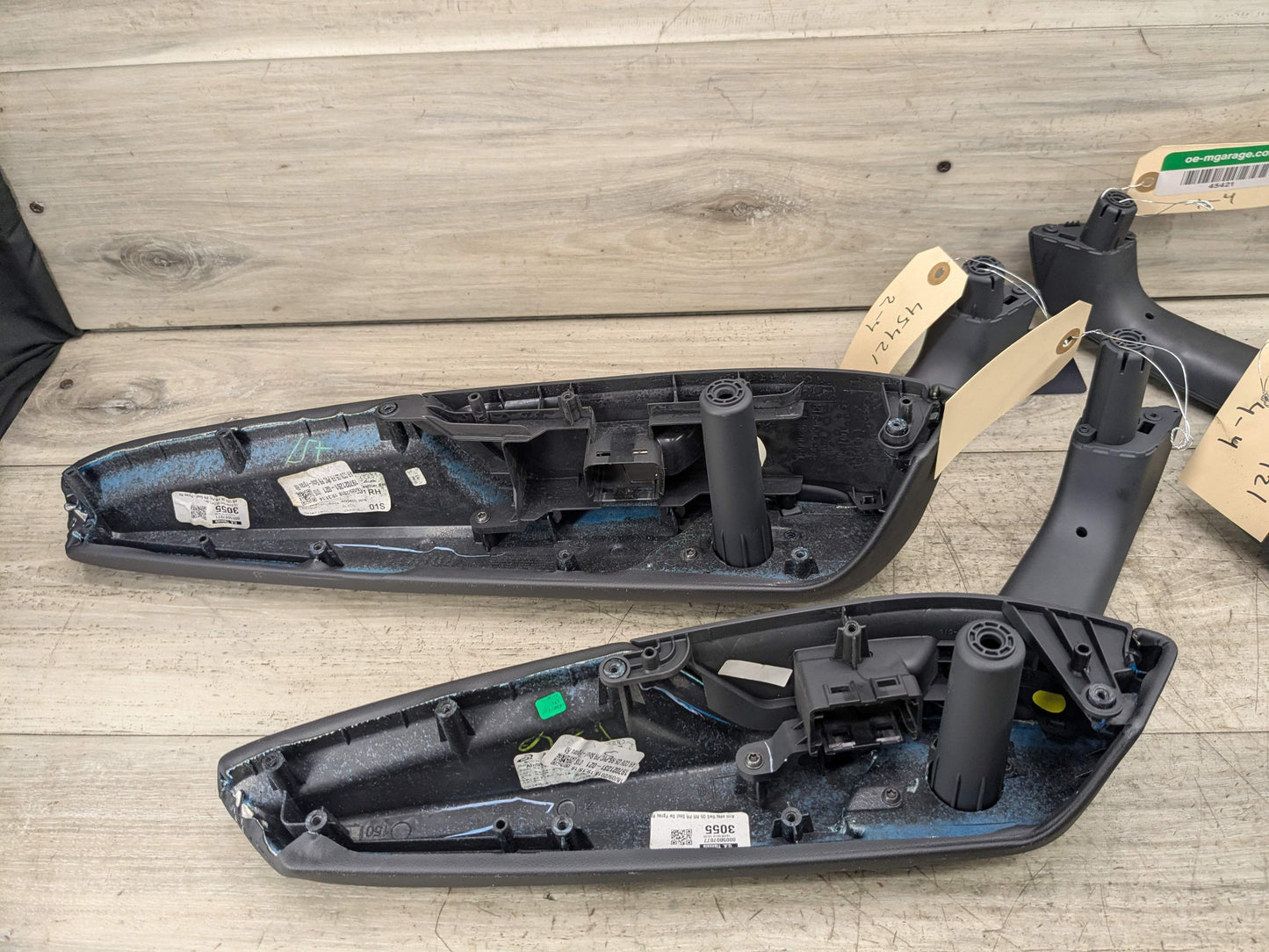 18-24 OEM AUDI Q5 SQ5 Front Rear Left Right Door Armrests Black Leather SET (4)