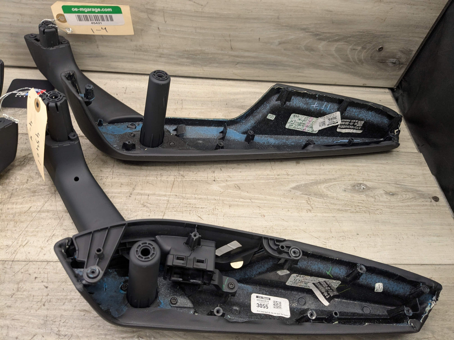 18-24 OEM AUDI Q5 SQ5 Front Rear Left Right Door Armrests Black Leather SET (4)
