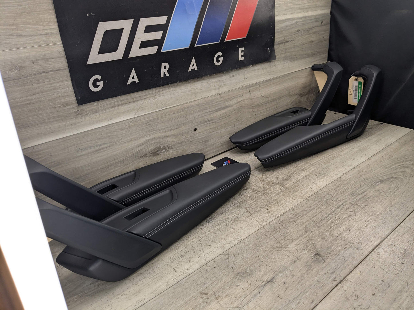 18-24 OEM AUDI Q5 SQ5 Front Rear Left Right Door Armrests Black Leather SET (4)