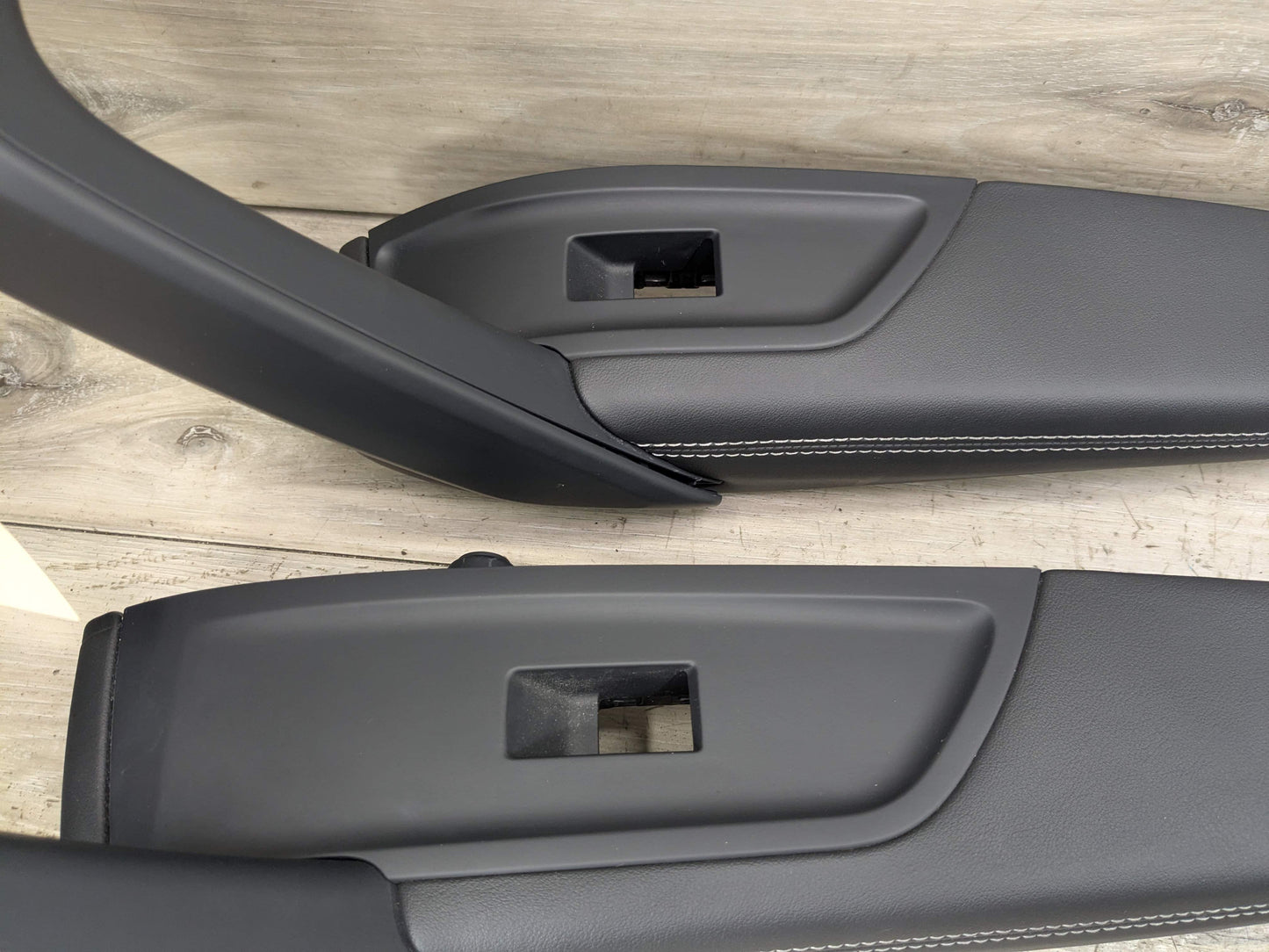 18-24 OEM AUDI Q5 SQ5 Front Rear Left Right Door Armrests Black Leather SET (4)