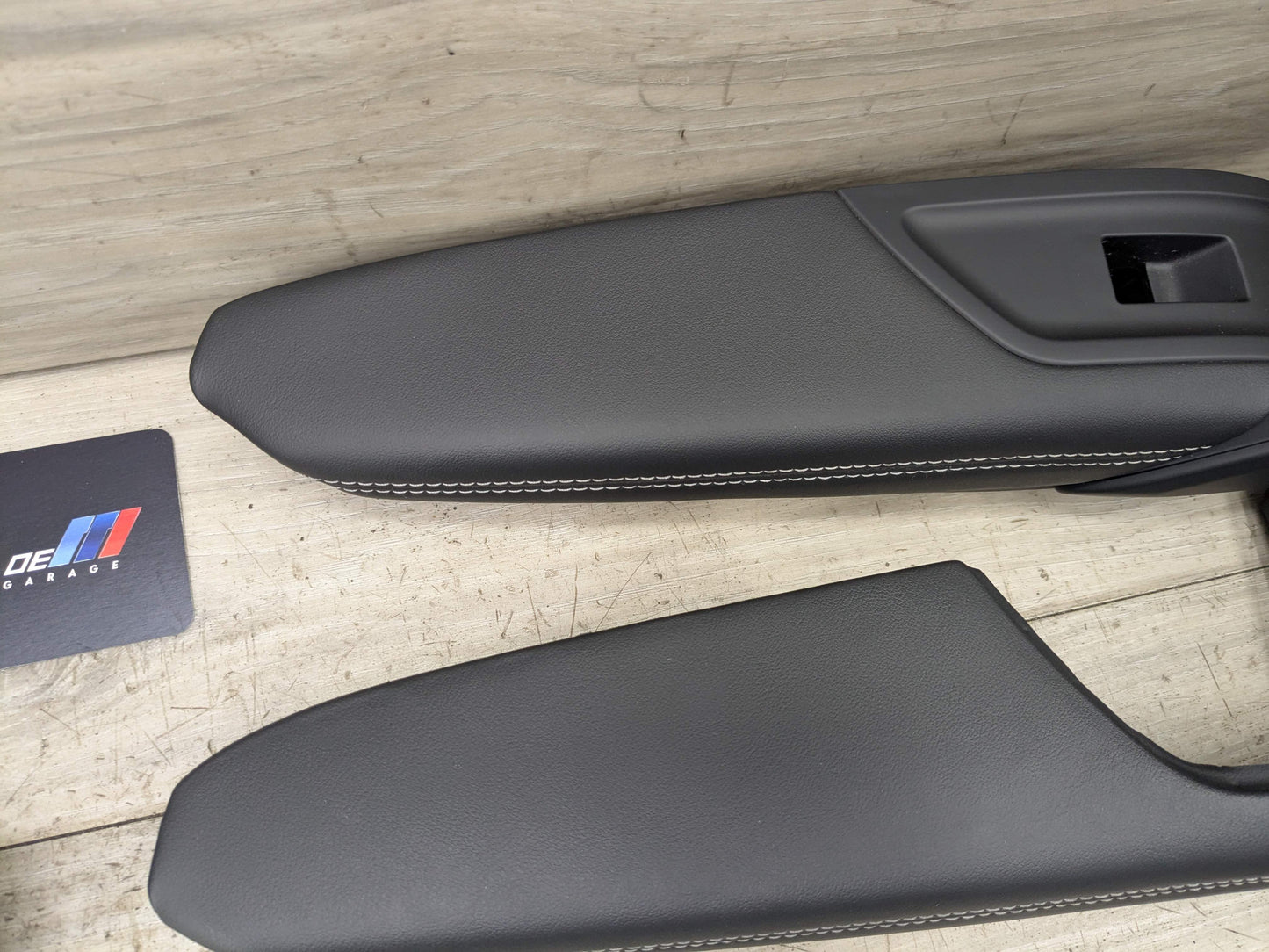 18-24 OEM AUDI Q5 SQ5 Front Rear Left Right Door Armrests Black Leather SET (4)