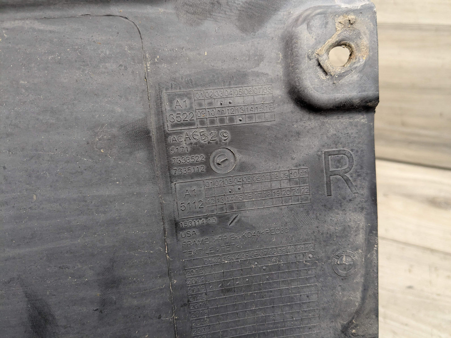 15-19 OEM BMW F16 F86 X6 X6M Right Passenger Fender Liner Wheel Splash Shield