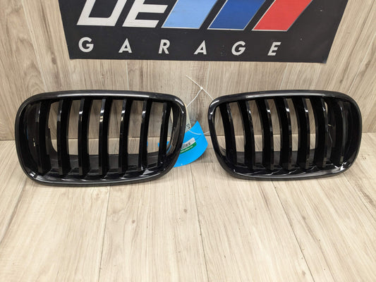 AFT BMW E70 E71 E72 X5 X6 Front Upper Kidney Grilles Complete Black PAIR