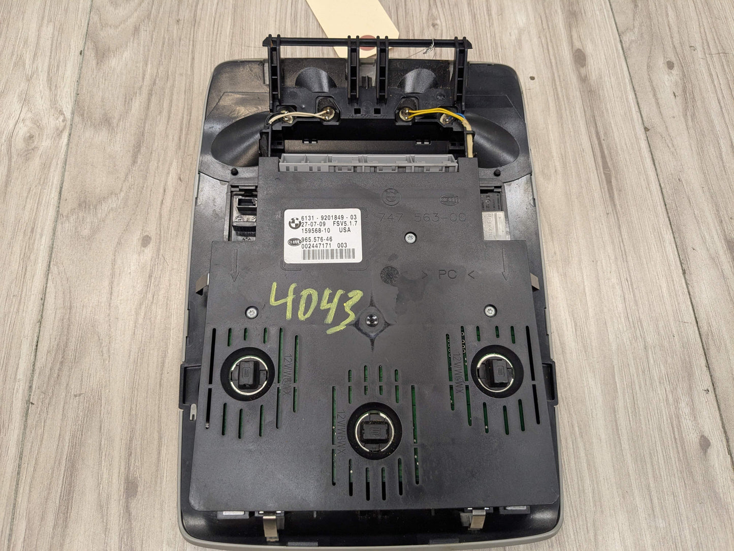 07-14 OEM BMW E70 E71 E72 X5 X6 Overhead Dome Light Reading Lamp GRAY