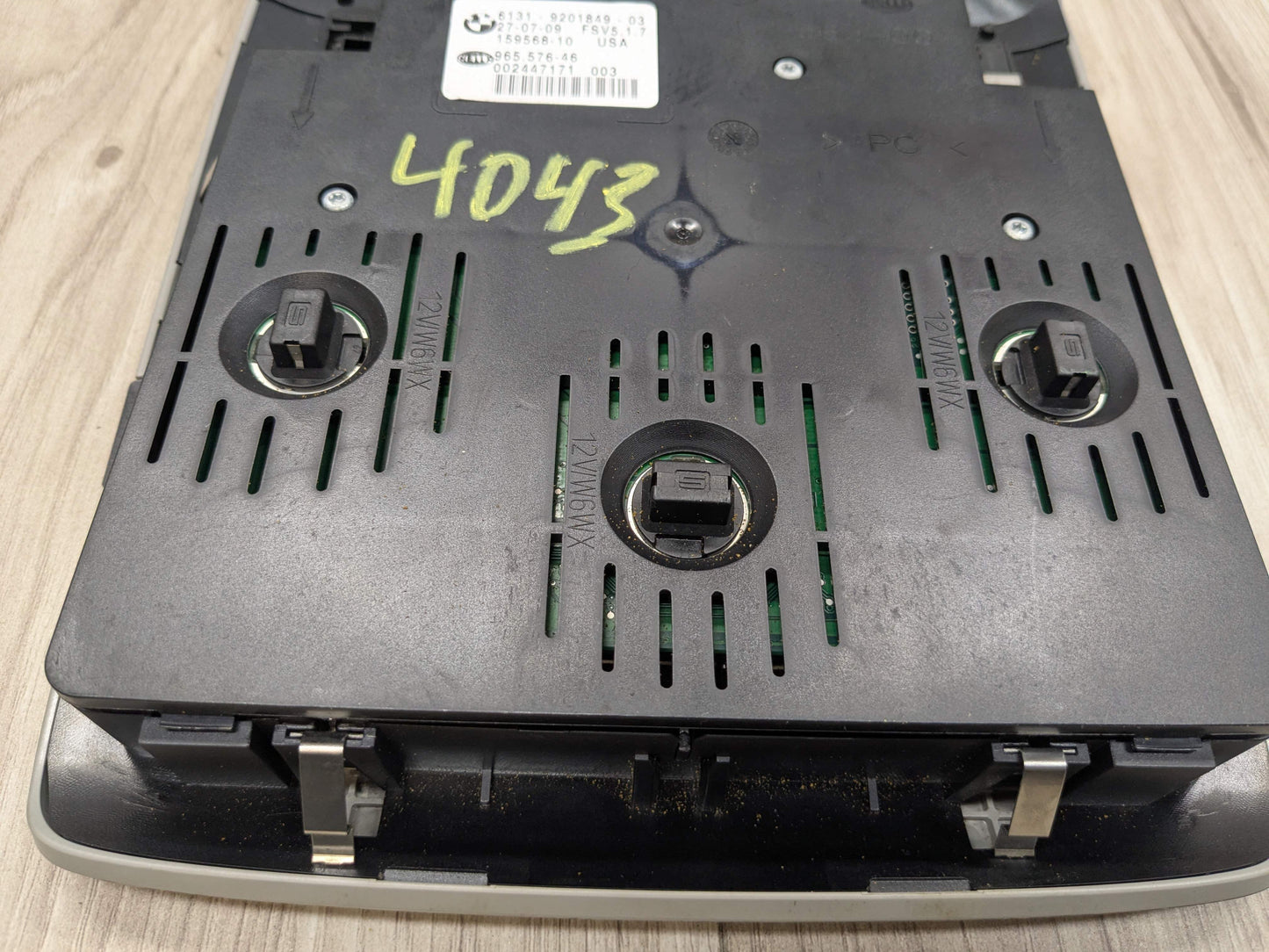 07-14 OEM BMW E70 E71 E72 X5 X6 Overhead Dome Light Reading Lamp GRAY