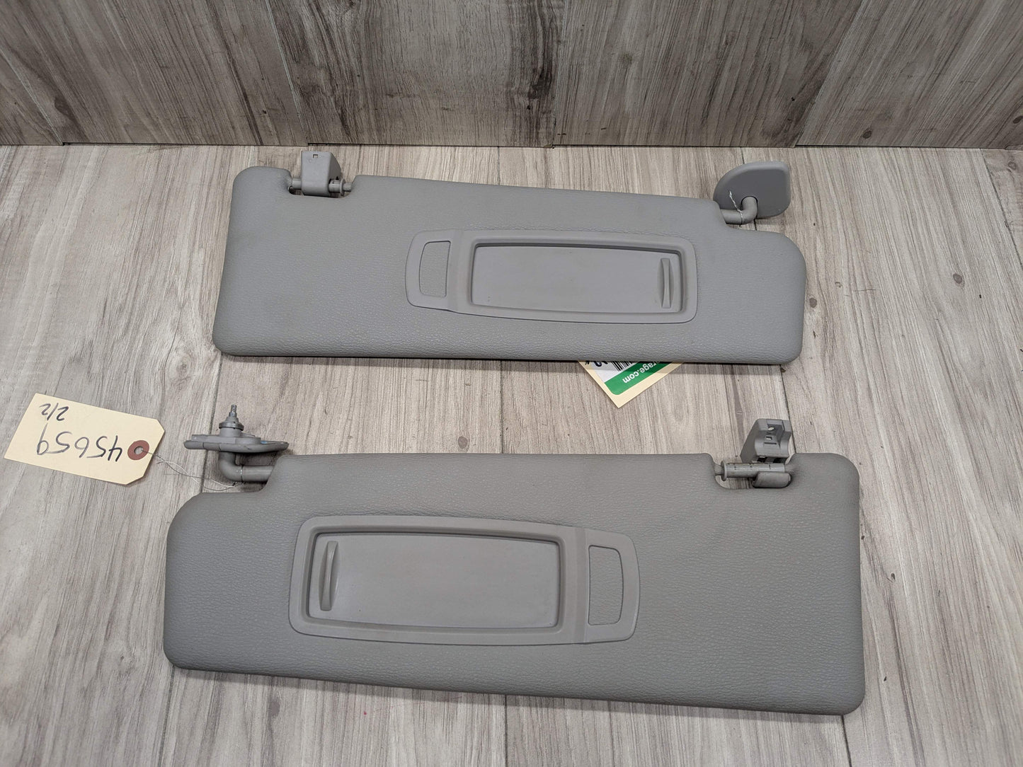 07-13 OEM BMW E70 X5 Front Left Right Interior Sun Visor GRAY/VINYL SET
