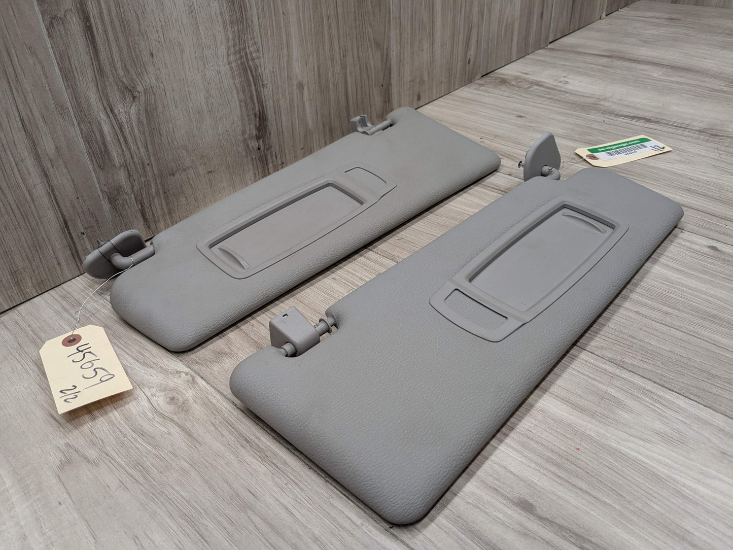 07-13 OEM BMW E70 X5 Front Left Right Interior Sun Visor GRAY/VINYL SET