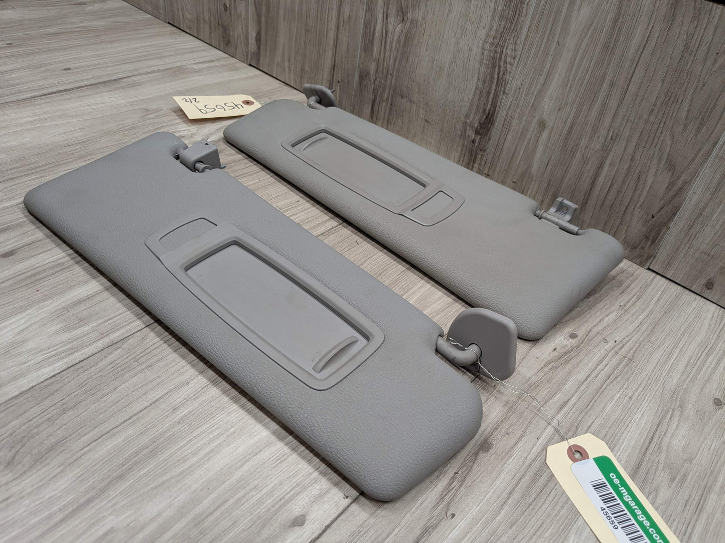 07-13 OEM BMW E70 X5 Front Left Right Interior Sun Visor GRAY/VINYL SET