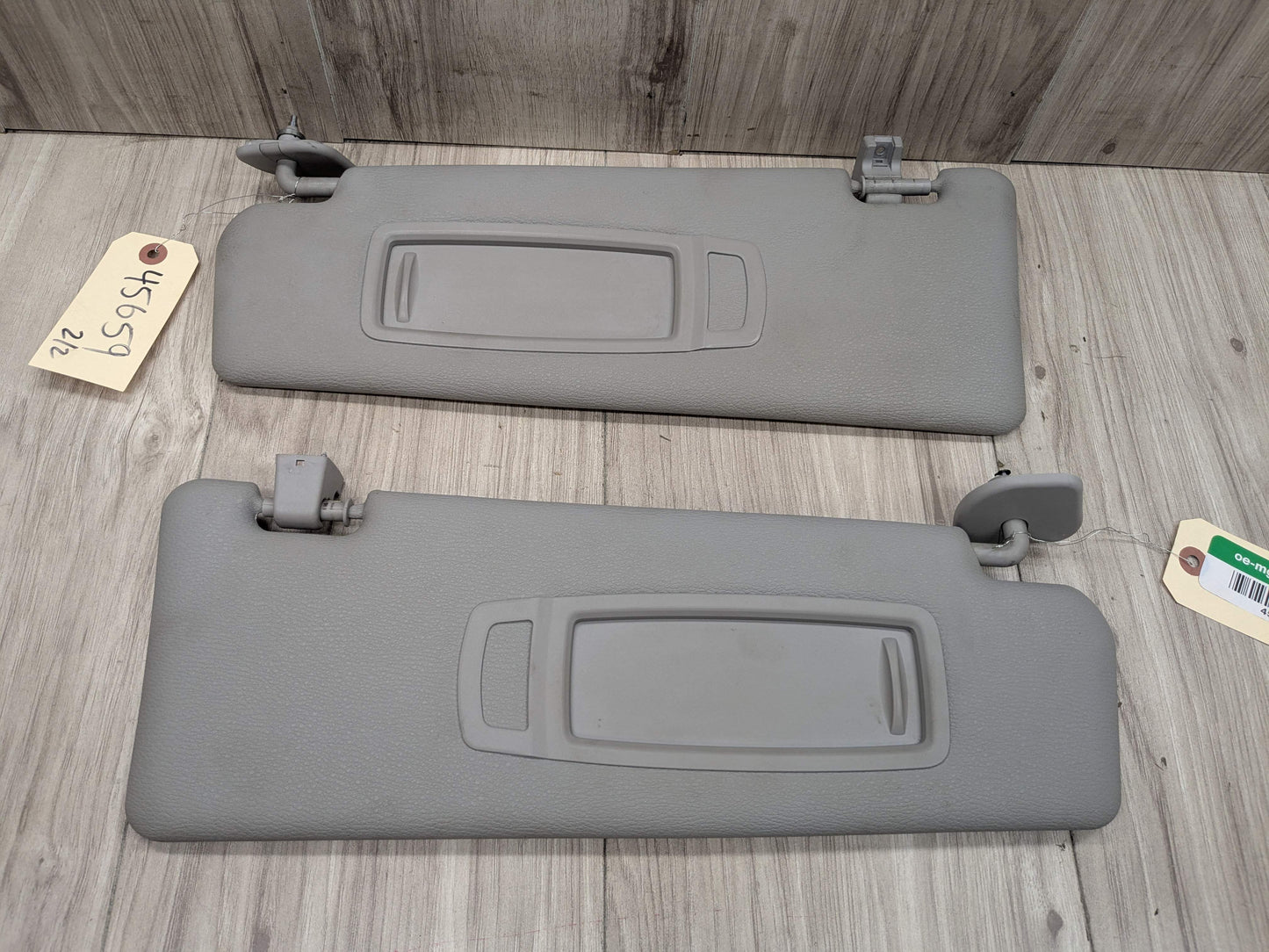 07-13 OEM BMW E70 X5 Front Left Right Interior Sun Visor GRAY/VINYL SET