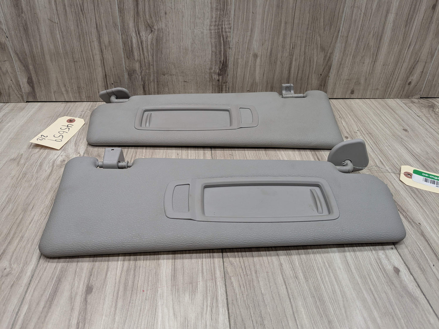 07-13 OEM BMW E70 X5 Front Left Right Interior Sun Visor GRAY/VINYL SET