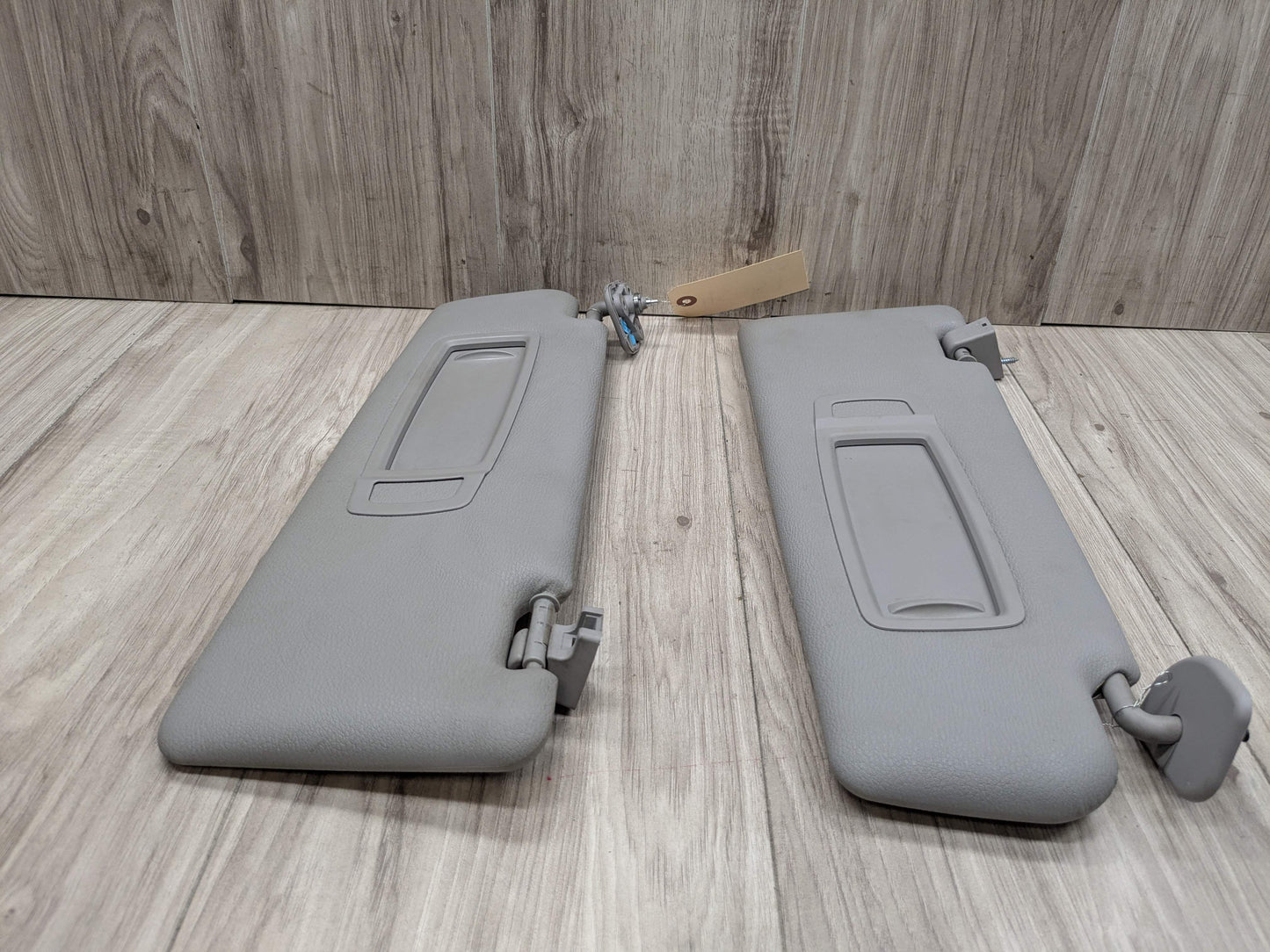 07-13 OEM BMW E70 X5 Front Left Right Interior Sun Visor GRAY/VINYL SET