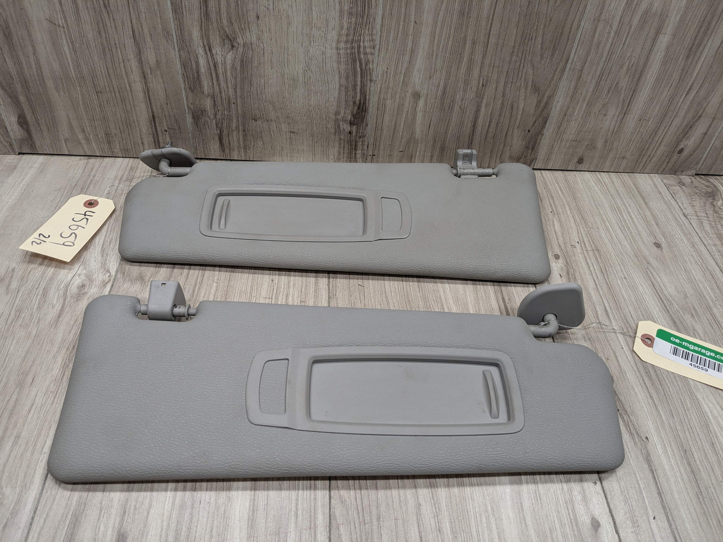 07-13 OEM BMW E70 X5 Front Left Right Interior Sun Visor GRAY/VINYL SET