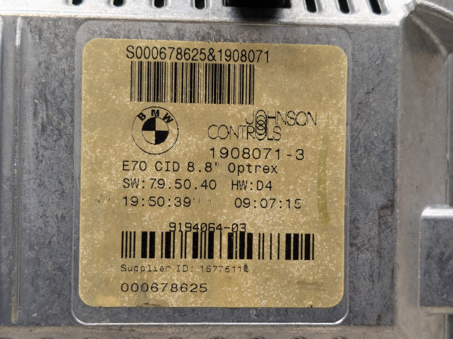 *07-13 OEM BMW E70 E71 X5 X6 Dash Center Display Infotainment Monitor Screen 8.8