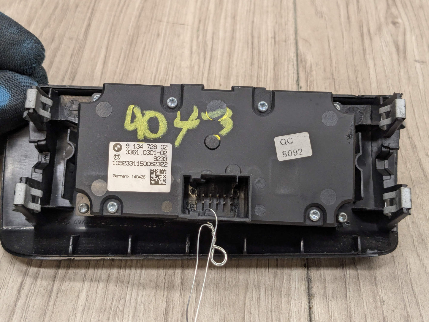 06-13 OEM BMW E70 E71 X5 X6 Headlight Switch Control Panel Light Module BLACK