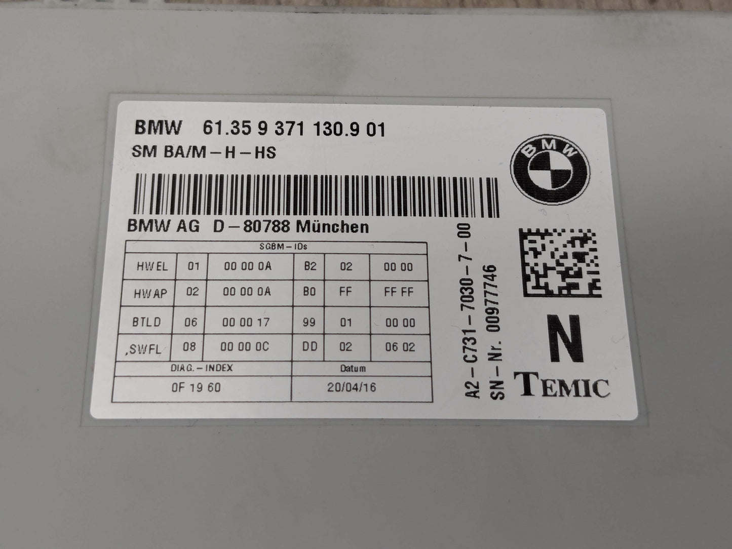 OEM BMW F15 F22 F30 F32 F36 F80 F82 M3 M4 Front Left Right Seat Control Module
