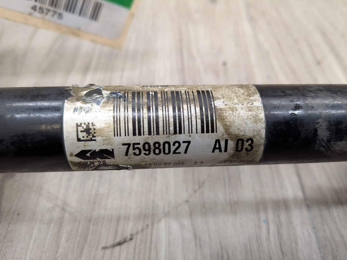11-17 OEM BMW F25 X3 28iX AWD Front Left Driver Output Shaft CV Axle