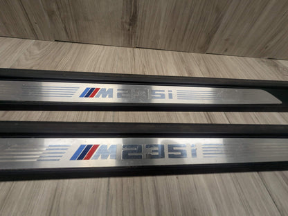 16-20 OEM BMW F22 F87 M2 Front Left Right Door Sills Scuff Plate Trim M SPORT
