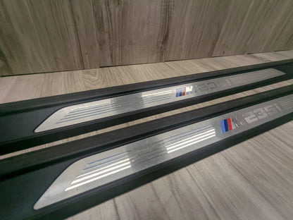 16-20 OEM BMW F22 F87 M2 Front Left Right Door Sills Scuff Plate Trim M SPORT