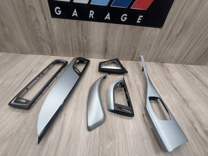 14-17 OEM BMW F22 228 M235 Central Console Dash Doors Aluminum Interior Trim SET