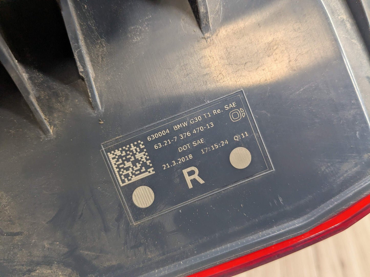 17-20 OEM BMW F90 G30 530 540 M550 M5 Rear Passenger Side Outer Tail Light