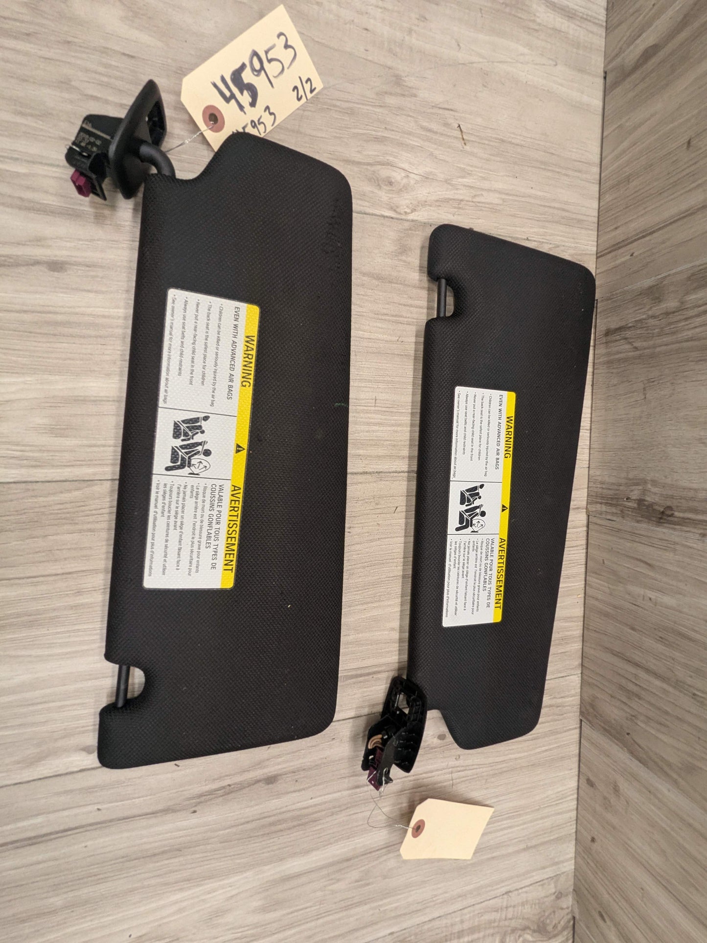 OEM BMW F90 G30 540 M550 M5 Left Right Driver Passenger SunVisor Shade SET Black