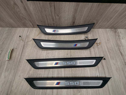 OEM BMW G30 530 540 M550 Front Rear Left Right Illuminated Door Sill Trim SET