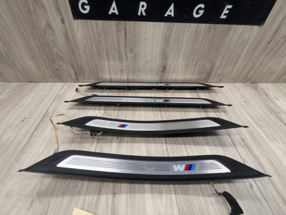 OEM BMW G30 530 540 M550 Front Rear Left Right Illuminated Door Sill Trim SET