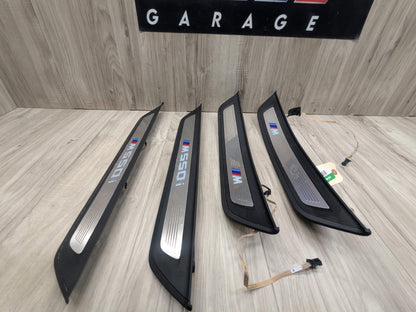 OEM BMW G30 530 540 M550 Front Rear Left Right Illuminated Door Sill Trim SET