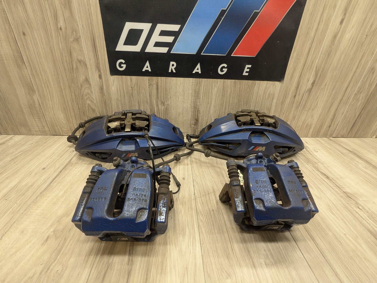 OEM BMW G30 530 540 M550 Front Rear Left Right Brake Calipers Brembo SET Blue