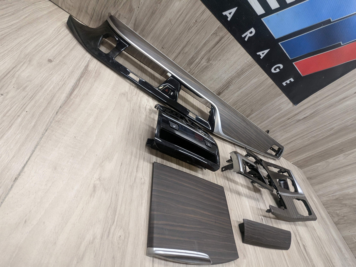 OEM BMW G30 530 540 M550 Central Console Dash Panel Interior Trim Wood SET