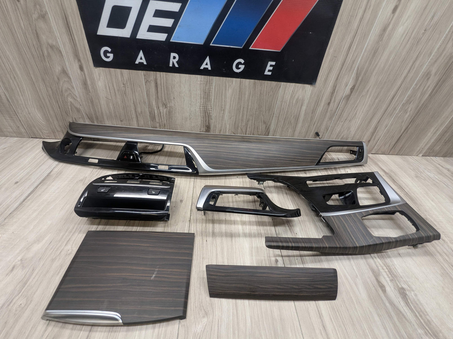 OEM BMW G30 530 540 M550 Central Console Dash Panel Interior Trim Wood SET