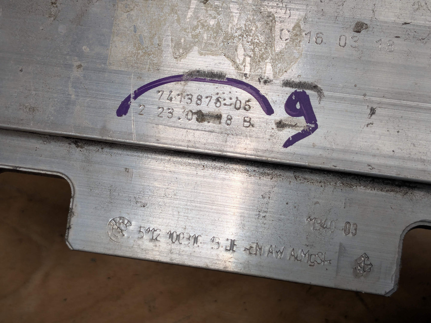 18-23 OEM BMW G30 M550 REAR Bumper Reinforcement Rebar Carrier Impact Crash Bar