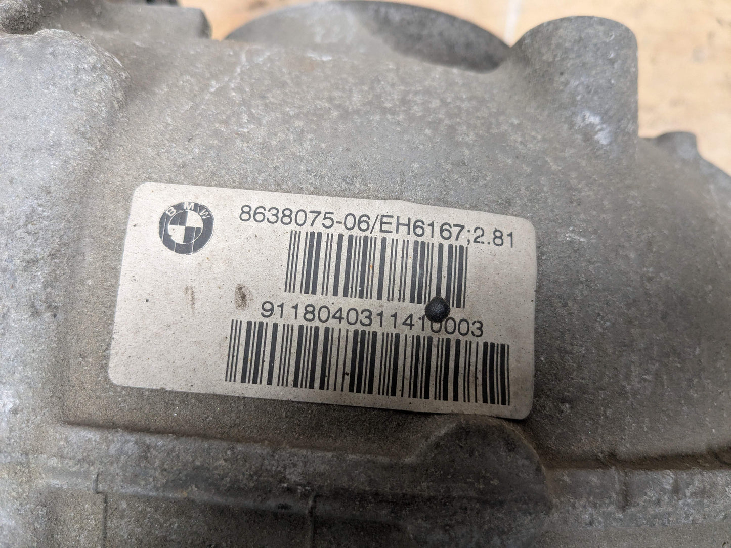 16-22 OEM BMW G11 G12 750 M760 G30* M550 N63 Rear Differential Axle Carrier 2.81