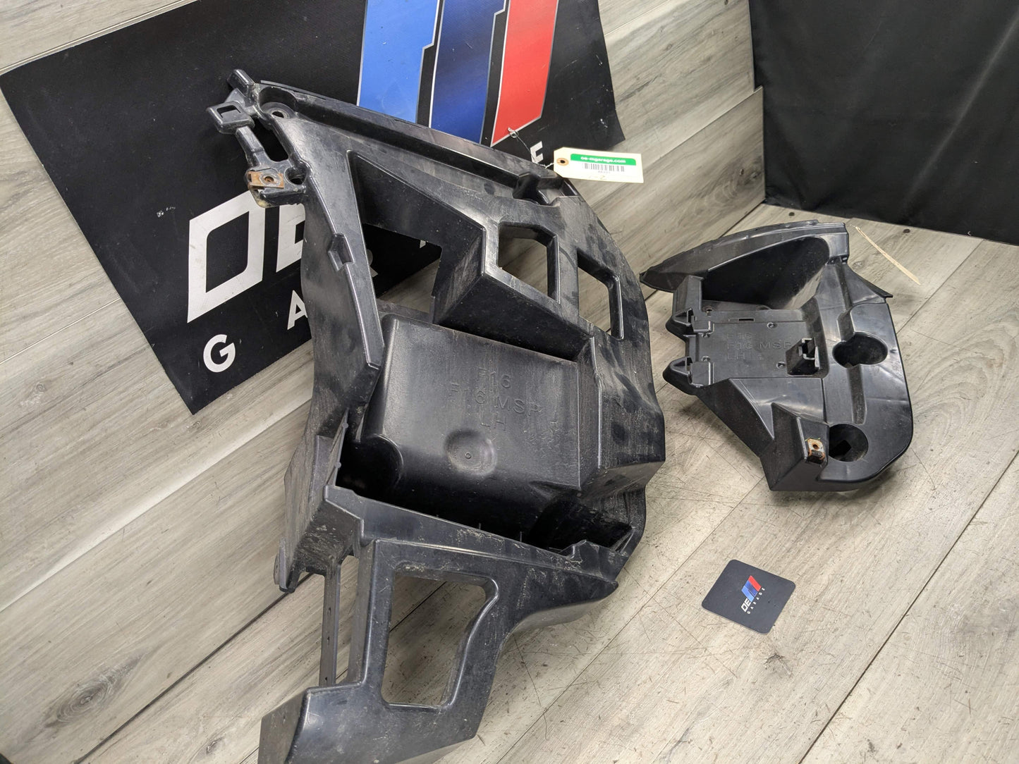 15-19 OEM BMW F16 X6 Rear Left Driver Bumper Supports Brackets Mounts Guide PAIR