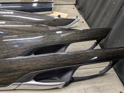*15-19 OEM BMW F16 F86 X6 X6M Center Dash Door Oak Wood Trim Panel SET