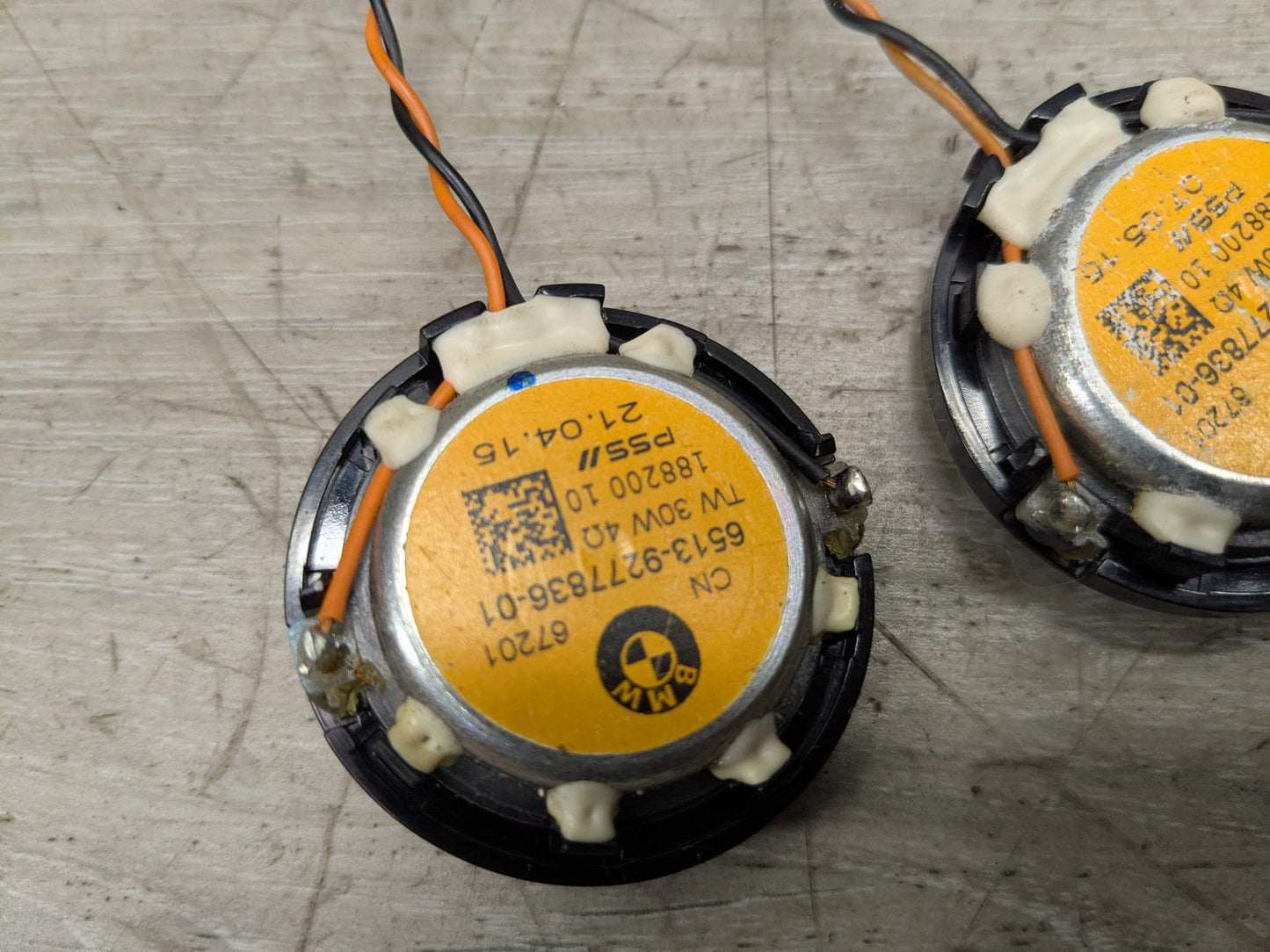 12-18 OEM BMW F15 F16 F25 F26 F85 F86 Stereo Audio Top Hifi System Speaker PAIR