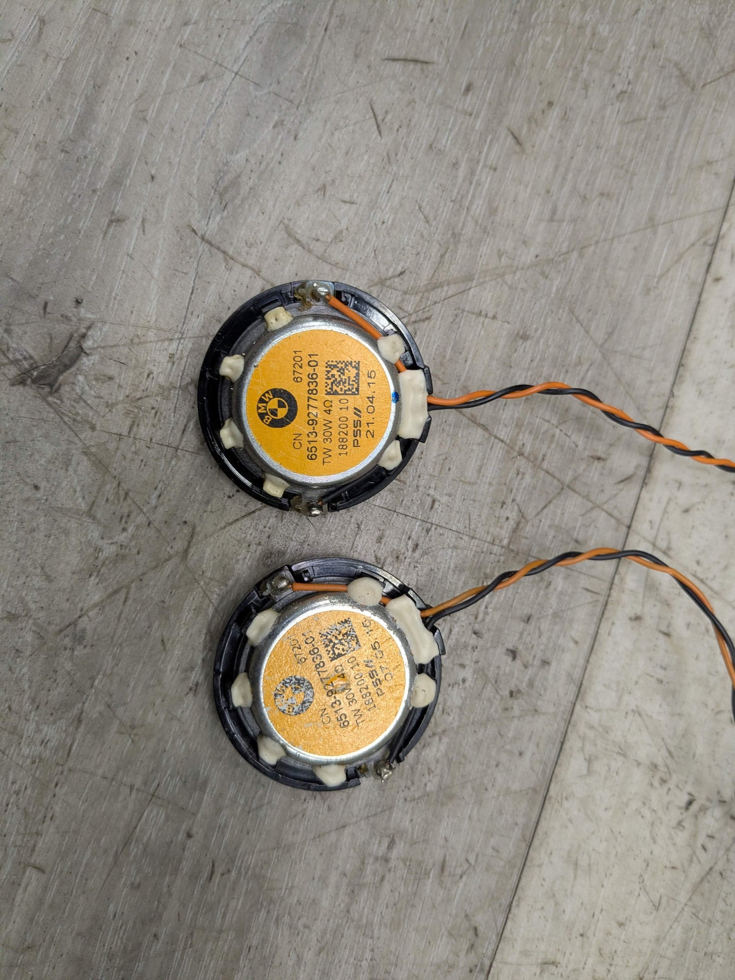 12-18 OEM BMW F15 F16 F25 F26 F85 F86 Stereo Audio Top Hifi System Speaker PAIR