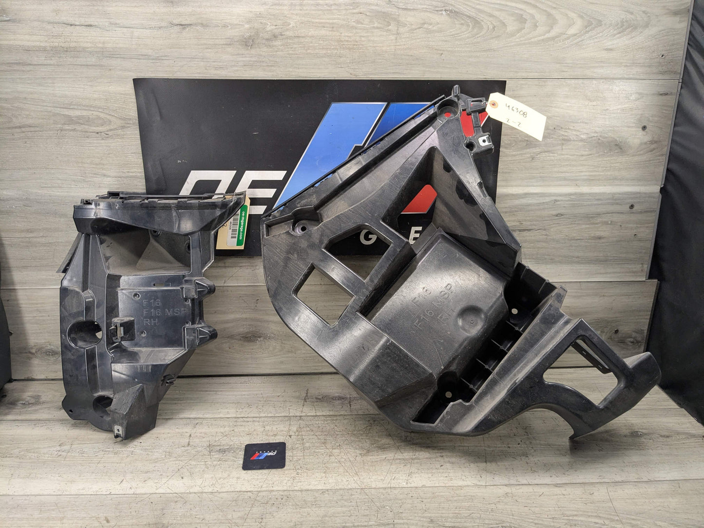 15-19 OEM BMW F16 X6 Rear Right Passenger Bumper Supports Brackets Mounts PAIR