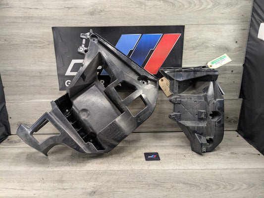 15-19 OEM BMW F16 X6 Rear Left Driver Bumper Supports Brackets Mounts Guide PAIR