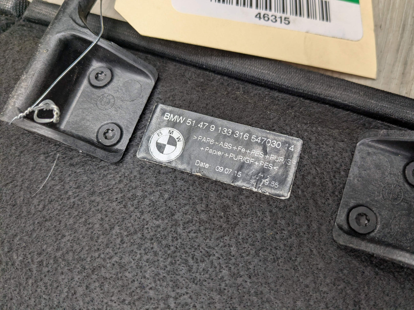 OEM BMW E71 F16 F86 X6 X6M Rear Trunk Liftgate Shelf Cargo Luggage Cover Panel