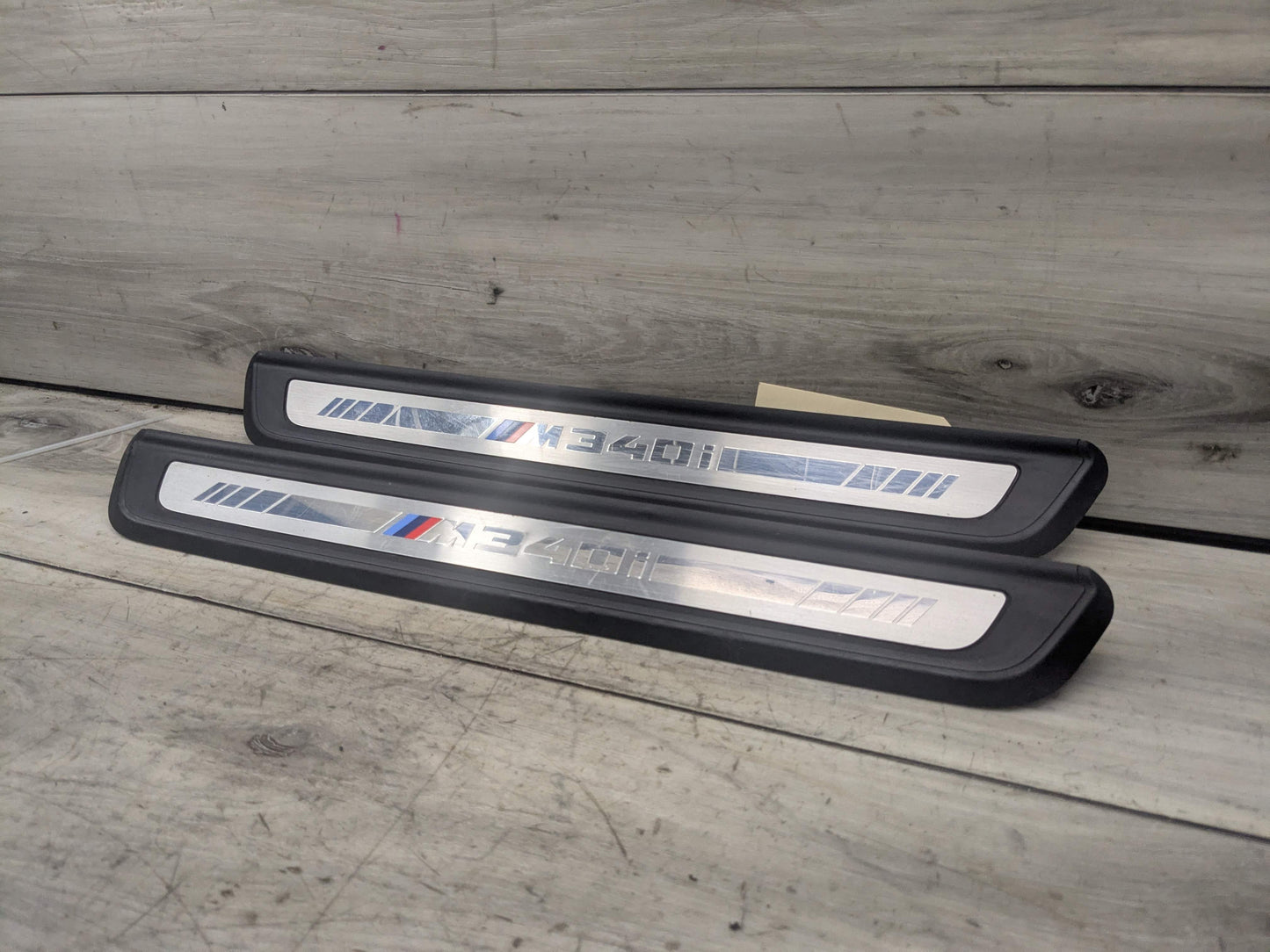 19-21 OEM BMW G20 G21 M340i Front Left Right Door Sill Plate Molding Trim PAIR