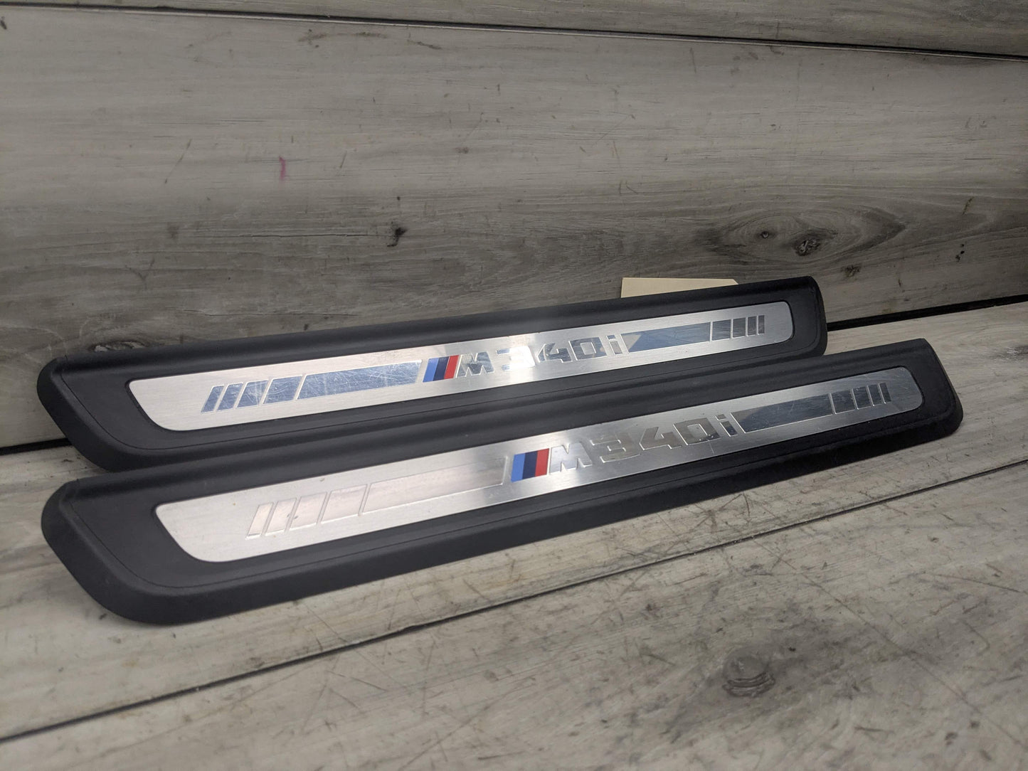 19-21 OEM BMW G20 G21 M340i Front Left Right Door Sill Plate Molding Trim PAIR