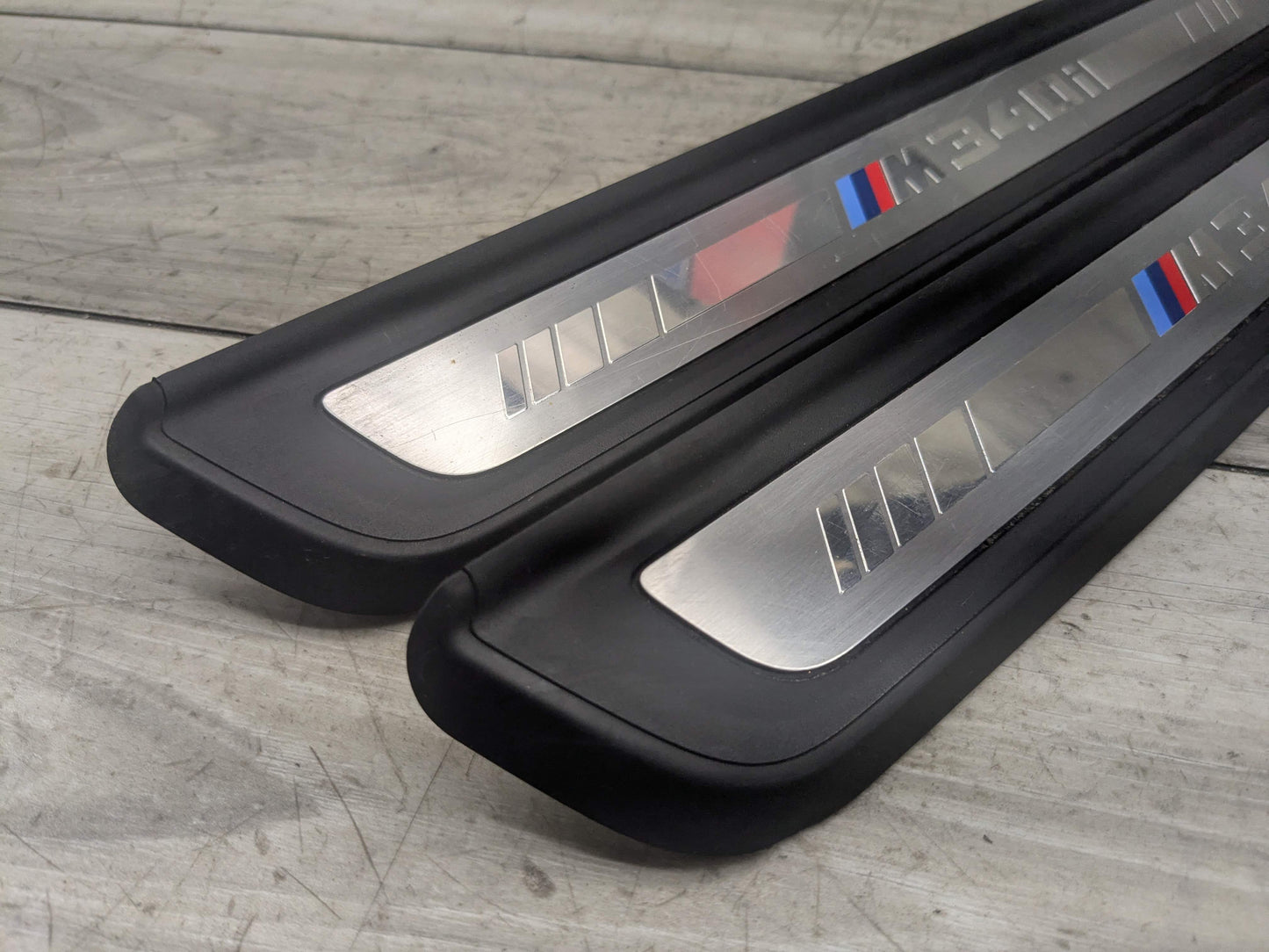 19-21 OEM BMW G20 G21 M340i Front Left Right Door Sill Plate Molding Trim PAIR