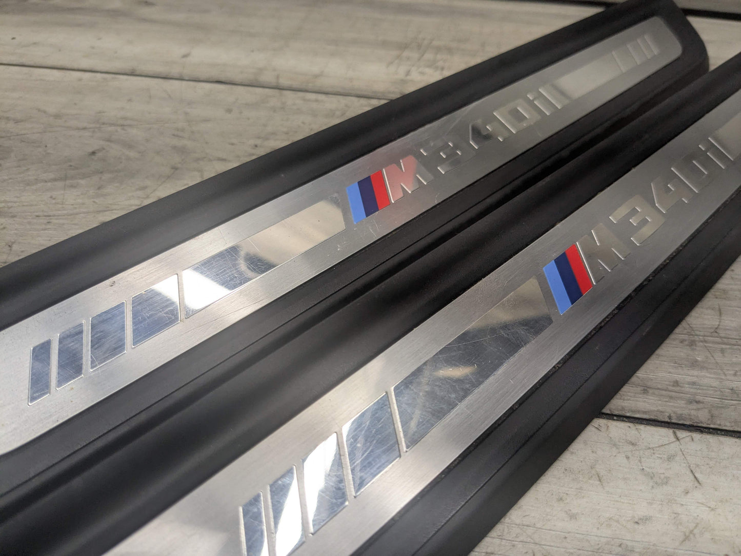 19-21 OEM BMW G20 G21 M340i Front Left Right Door Sill Plate Molding Trim PAIR