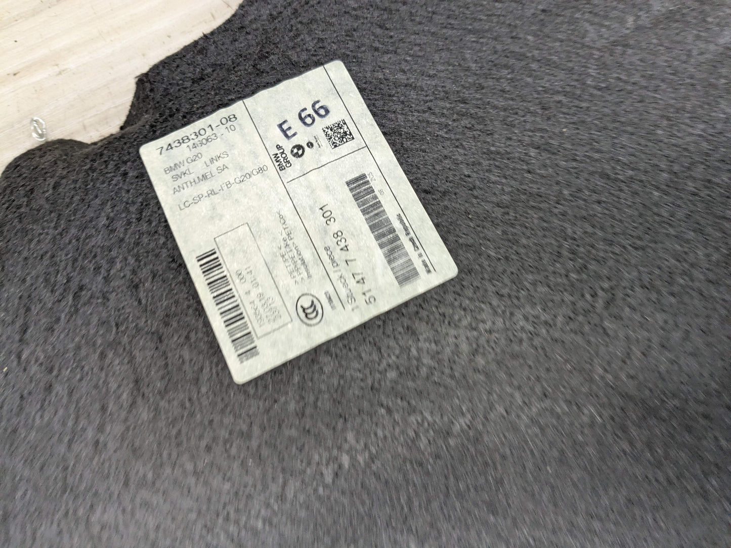 OEM BMW G20 G80 330 M340 M3 Rear Left Driver Quarter Trunk Interior Panel Trim