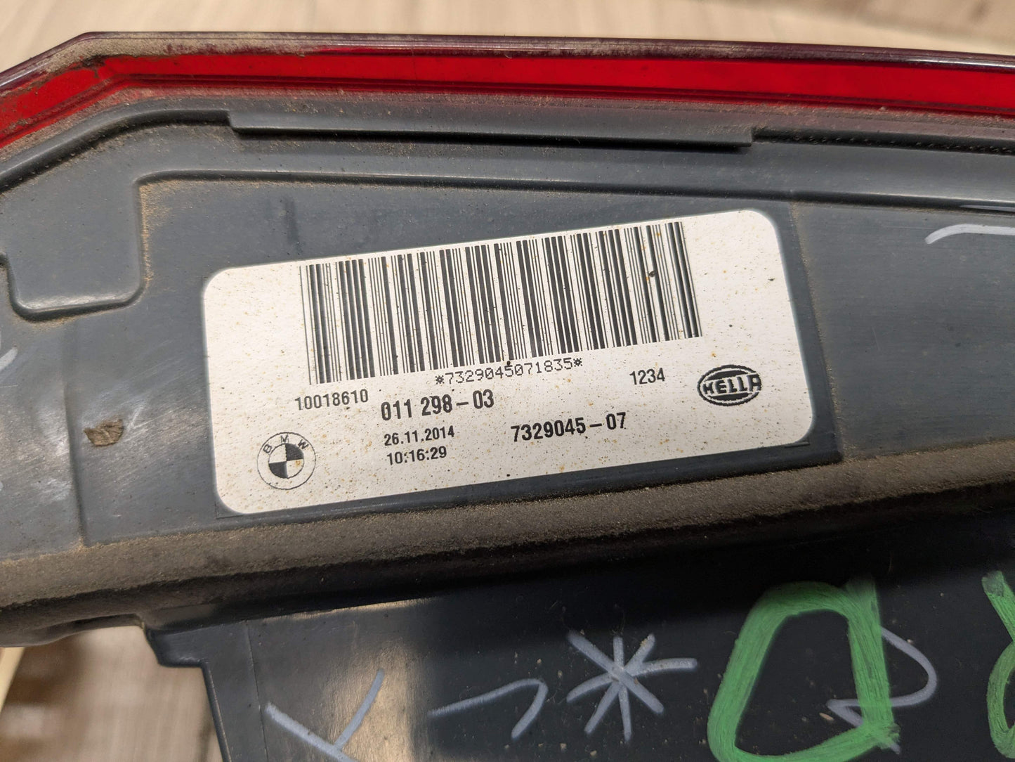 14-18 OEM BMW F15 F85 X5 X5M Rear Left Driver Side Trunk Inner Stop Tail Light