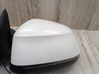 14-18 OEM BMW F15 X5 Left Driver Side Mirror Assembly Auto Dip Heated White