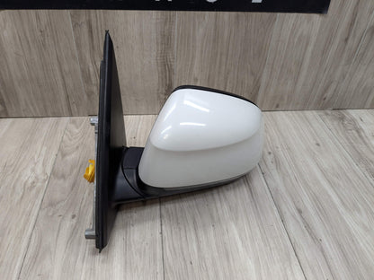 14-18 OEM BMW F15 X5 Left Driver Side Mirror Assembly Auto Dip Heated White