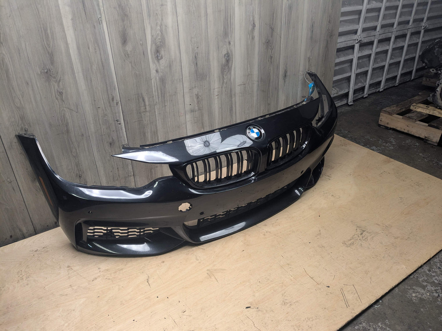 *14-20 OEM BMW F32 F33 F36 M Sport Front Bumper Cover Panel w/ Grilles Black 475