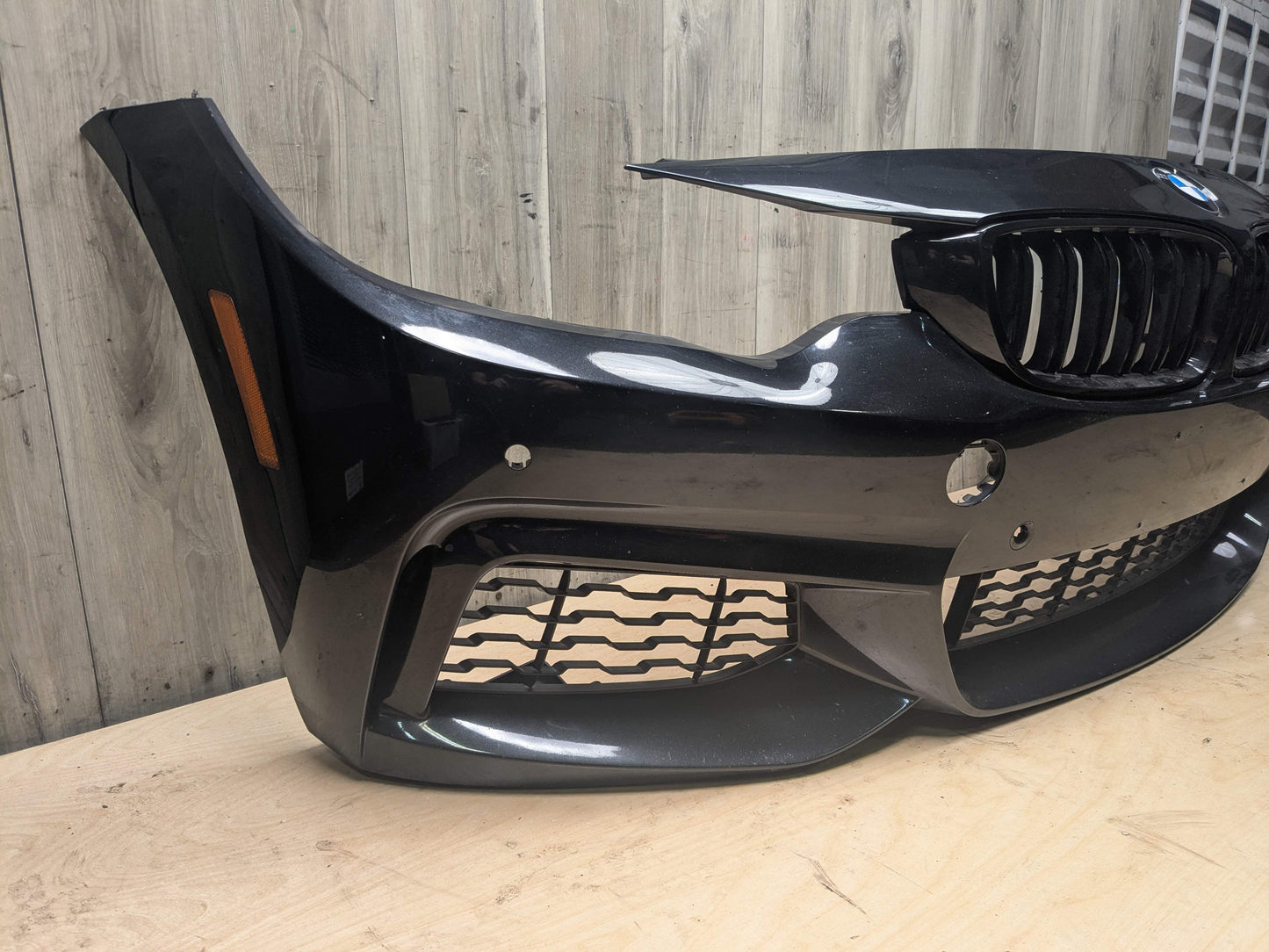 *14-20 OEM BMW F32 F33 F36 M Sport Front Bumper Cover Panel w/ Grilles Black 475